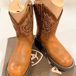 Ariat Tan Leather Cowboy Boots